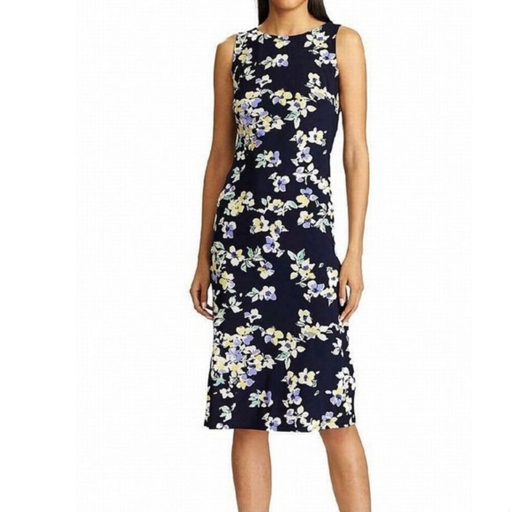 AMERICAN LIVING Dress Size 6 Floral Print Jersey Sheath NEW with Tags